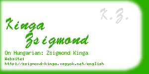 kinga zsigmond business card